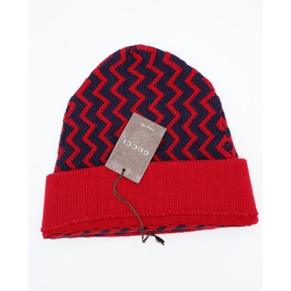 NWT Gucci Zaggede Wool Hat In Deep Red Size M - Picture 3 of 10